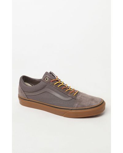 vans old skool white brown sole