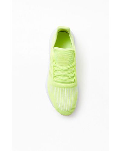 adidas neon yellow swift run shoes