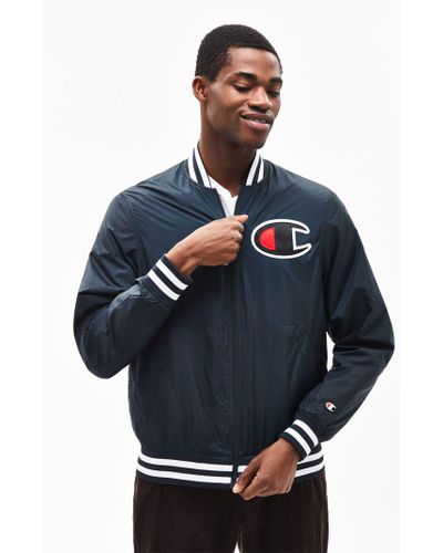 champion baseball jacket black