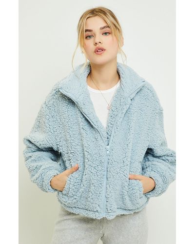 Light blue sherpa coat Clearance