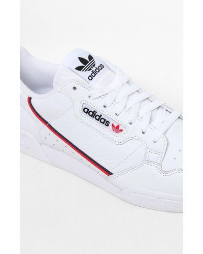 adidas white and red continental 80