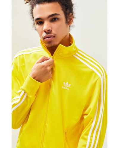 adidas Yellow Firebird Neon Track Jacket for Men - Lyst