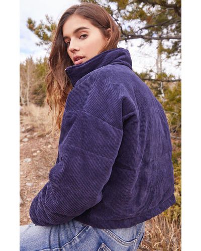 kendall & kylie corduroy puffer jacket