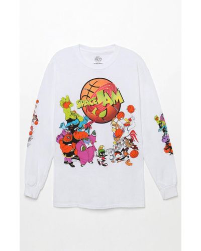 Pacsun Space Jam Jump Ball Long Sleeve T Shirt In White For Men Lyst