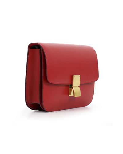 celine box bag red