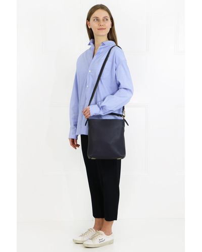 Loewe Leather T Bucket Small Bag Midnight Blue/black - Lyst