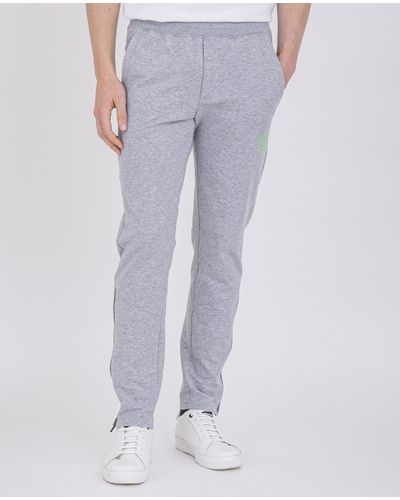 Paul & Shark Organic Cotton Sweatpants With Fluo Logo in Grey (Gray) for Men | Lyst