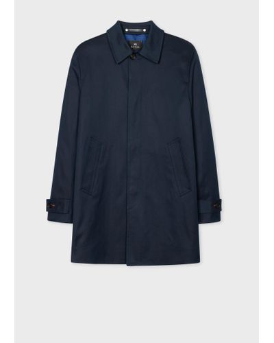 PS by Paul Smith Navy Cotton-blend Mac Blue