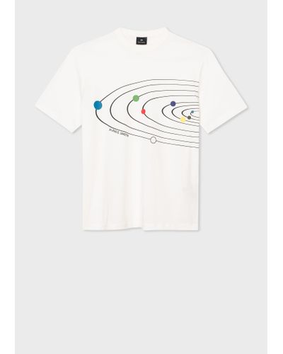 PS by Paul Smith Mens Ss Tshirt Solar System - Natural