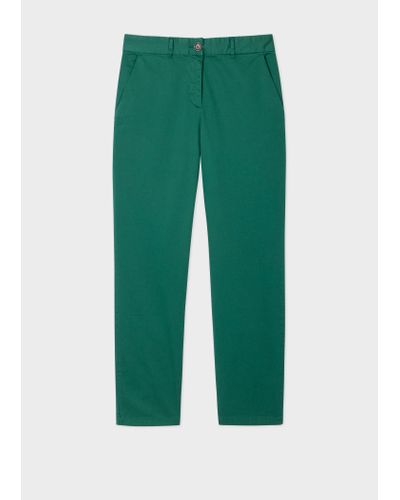 PS by Paul Smith Paul Smith Dark Green Stretch-cotton Slim-fit Chinos