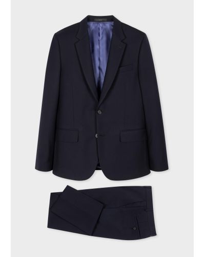 Paul Smith The Soho - Tailored-fit Navy Wool 'a Suit To Travel In' - Blue