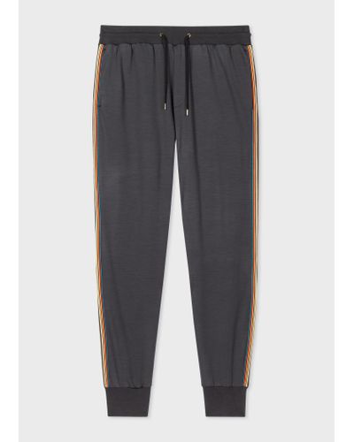 Paul Smith Mens Taped Seam Jogger Slim Leg - Grey