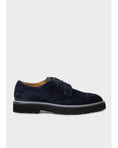 Paul Smith Navy Blue Suede 'ras' Shoes