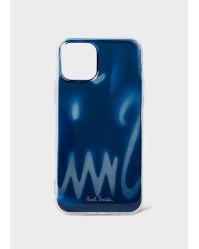 Paul Smith Navy 'spray' Iphone 11 Pro Case Multicolour - Blue