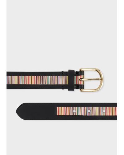 Paul Smith Women Belt Sig Stripe - Black