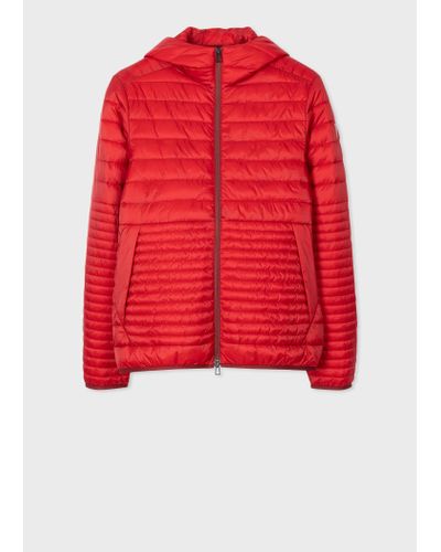 PS by Paul Smith Mens Fibre Down Padded Coat - Red