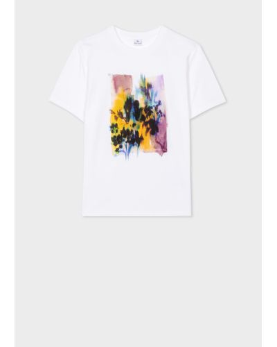 Paul Smith Womens Watercolour T-shirt - White