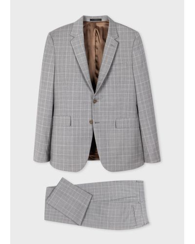 Paul Smith Mens Slim Fit 2 Button Suit - Grey