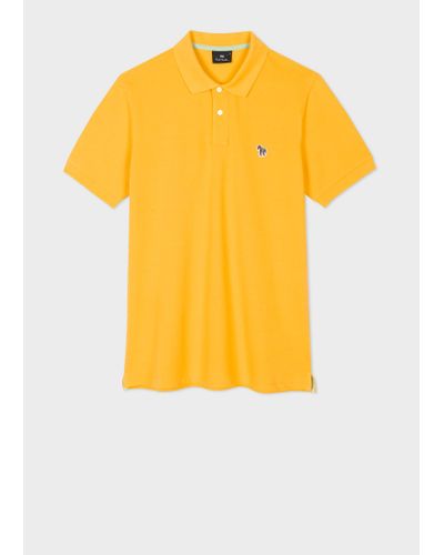 PS by Paul Smith Mens Reg Fit Ss Polo Shirt Zebra - Yellow