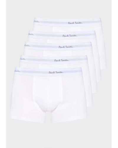 Paul Smith Men Trunk 5 Pack Retail - White