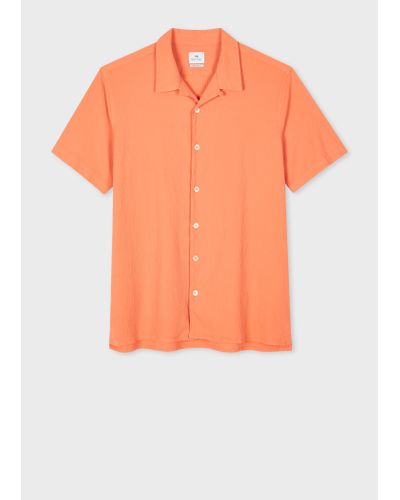 PS by Paul Smith Mens Ss Regular Fit Shirt - Orange