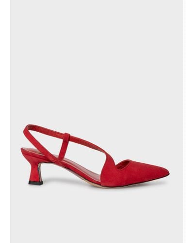 Paul Smith Raspberry 'cloudy' Suede Heels Pink - Red