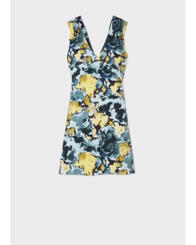 PS by Paul Smith Blue 'marble' Dress - White