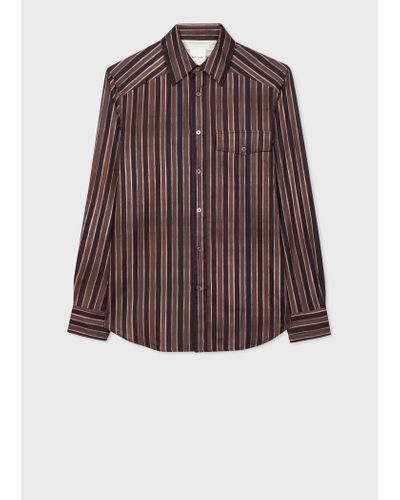 Paul Smith Mens S/c Regular Fit Shirt - Brown