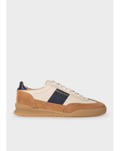 PS by Paul Smith Tan And Beige 'dover' Trainers Brown