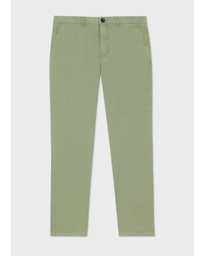 PS by Paul Smith Mens Tapered Fit Stitched Chino - Green