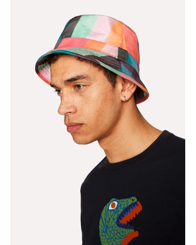 Paul Smith Synthetic 'Artist Stripe' Bucket Hat for Men - Lyst