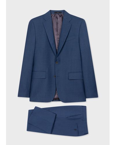 Paul Smith Mens Tailored Fit 2 Button Suit - Blue