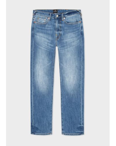 PS by Paul Smith Slim-fit Mid-wash 'vintage Stretch' Jeans Blue