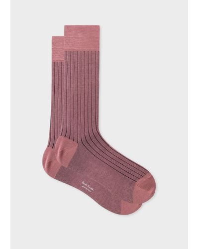 Paul Smith Pink Pinstripe Socks