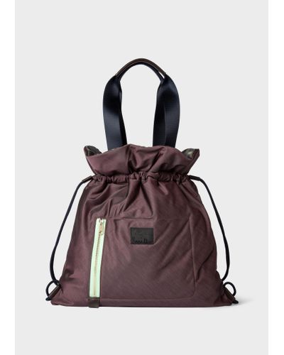 Paul Smith Women's Damson Recycled-polyester Twill Drawstring Backpack - Purple