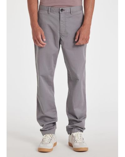 PS by Paul Smith Mens Tapered Fit Stitched Chino - Grey