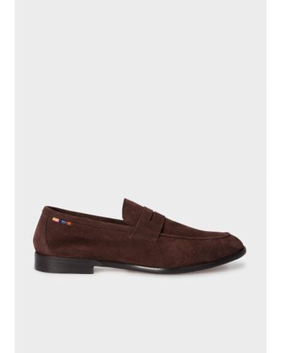 Paul Smith Dark Brown Suede 'figaro' Loafers