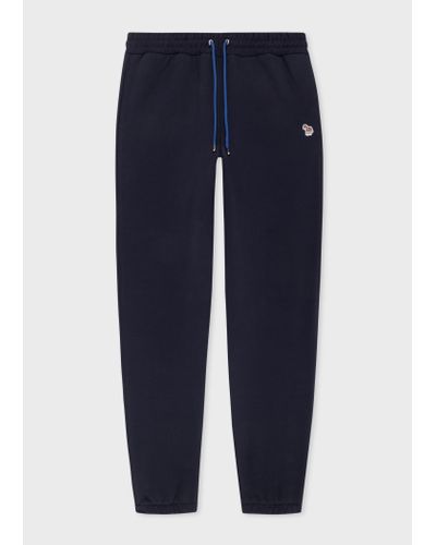 PS by Paul Smith Navy Cotton Zebra Joggers Blue