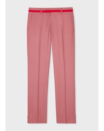 Paul Smith Pink Fresco Wool Trousers