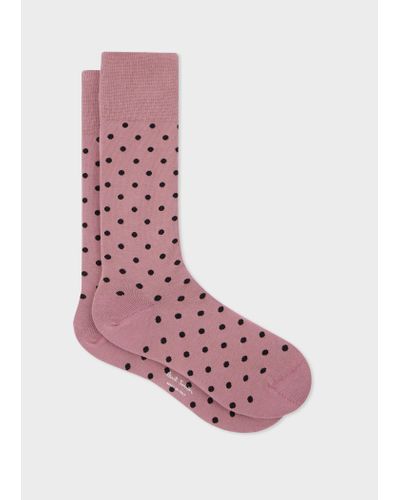 Paul Smith Pink Polka Dot Socks