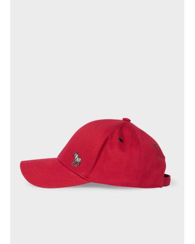 PS by Paul Smith Zebra Baseball Cap Size: Os, Col: Red