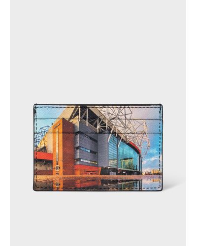 Paul Smith & Manchester United - 'stadium' Print Card Holder - Blue