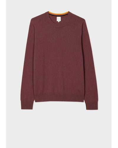 Paul Smith Mens Jumper Crew Neck - Red