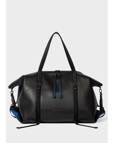 Paul Smith Dark Brown Leather Holdall - Black