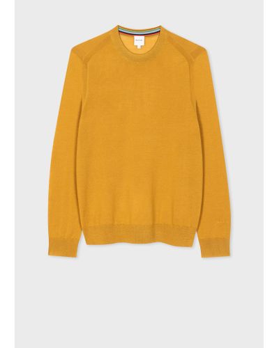 Paul Smith Mens Jumper Crew Neck - Yellow