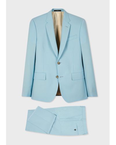 Paul Smith The Soho - Tailored-fit Pale Blue Wool-mohair Suit