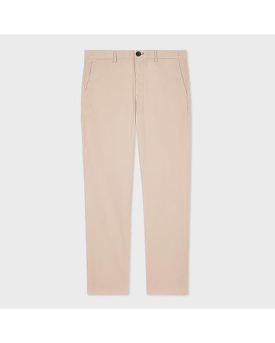 Paul Smith Tan Mid-Fit 'Broad Stripe Zebra' Chinos - Natural