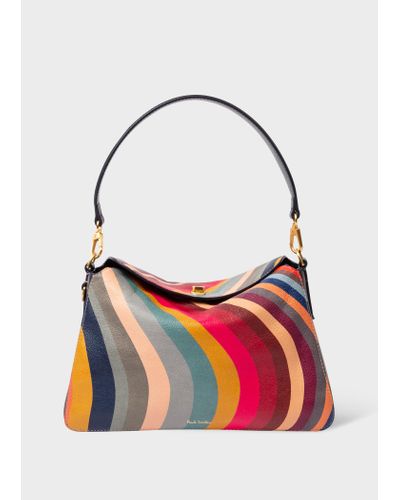 Paul Smith Leather 'swirl' Shoulder Bag - White