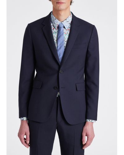 Paul Smith The Kensington - Slim-fit Navy Wool 'a Suit To Travel In' - Blue