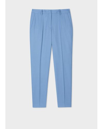 Paul Smith A Suit To Travel In - Classic-fit Powder Blue Wool Trousers